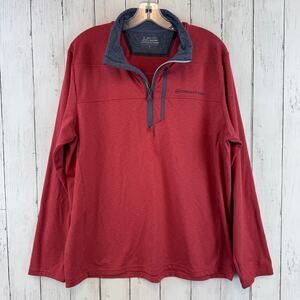 Vineyard Vines Red On-The-Go Shep Golf Pullover Performance 1/4 Zip Size Large